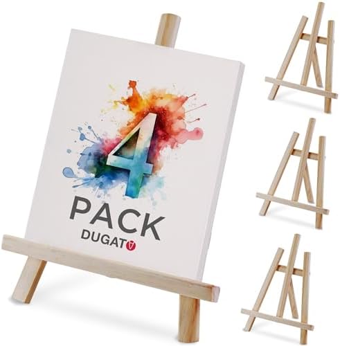 DUGATO 11 Inch Wood Tabletop Easel Set 4 Pack