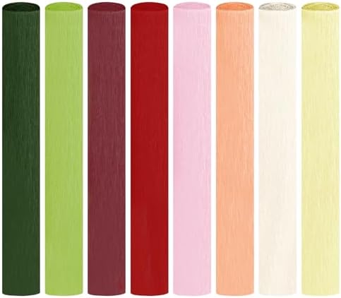 Nitelemn Crepe Paper Streamers 8 Rolls 8 Colors