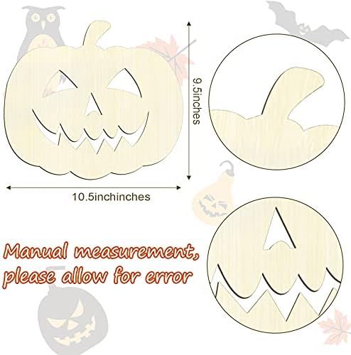 6 Halloween Unfinished Wooden Pumpkins for DIY Crafts