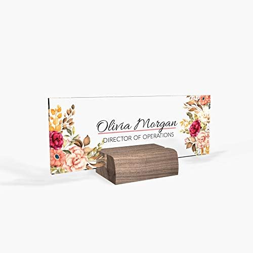 Custom Office Name Plate with 3D Flowers Design