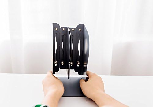 JIARI Adjustable Metal Bookends Brown