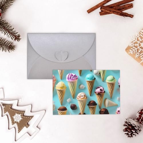 Ice Cream Cones Greeting Card for Birthday Wedding Party