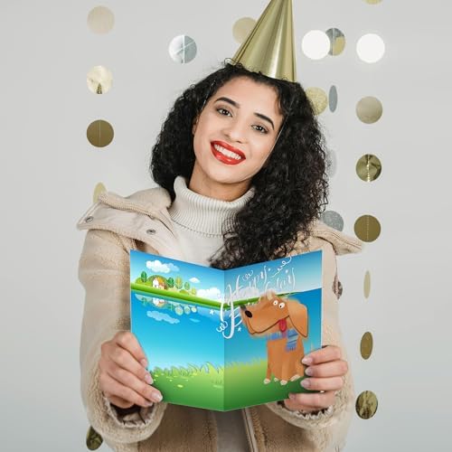 Funny Birthday Card with Sound and 3D Pop Up Prank Dog