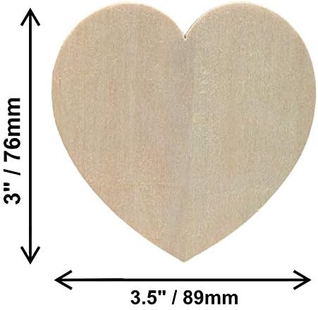 Creative Hobbies Unfinished Wood Heart Cutouts 35 Inch Wide 12 Pack