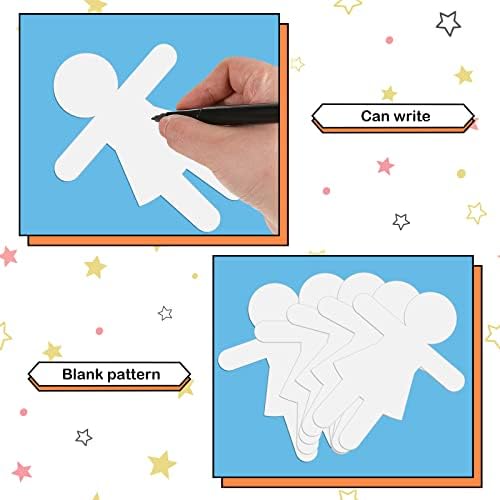 Fuutreo 108 Pcs White Paper Cutouts for Kids Crafts