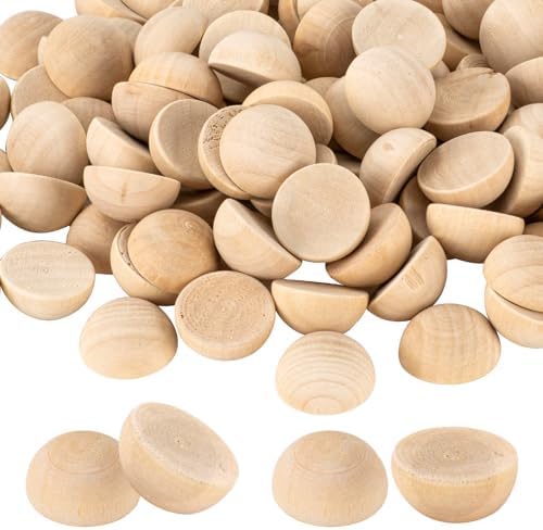 PONGJA 1 Inch Half Wooden Balls 250PCS
