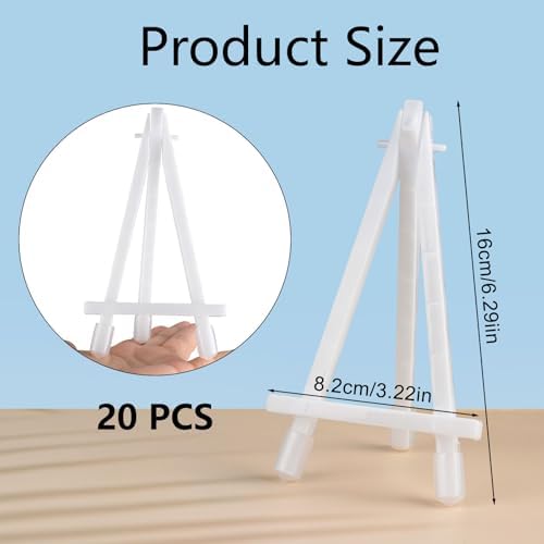 Mini Plastic Display Easel 20 Pcs for Art and Photo Display