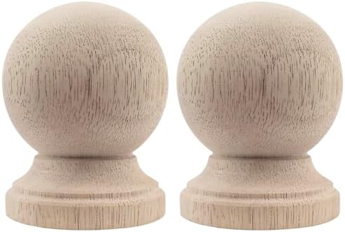 Unfinished Solid Wood Finials - Pack of 2 Style 4