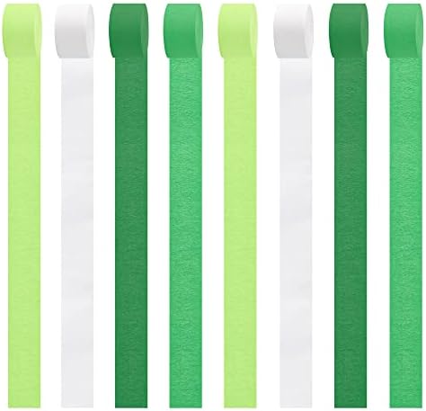 Green Streamers 8 Rolls 656ft Crepe Paper Decorations