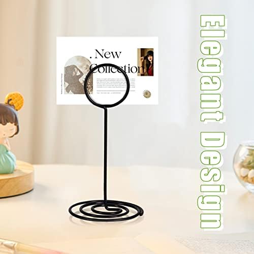 NERIUS Table Number Holders 6pcs Black Stand