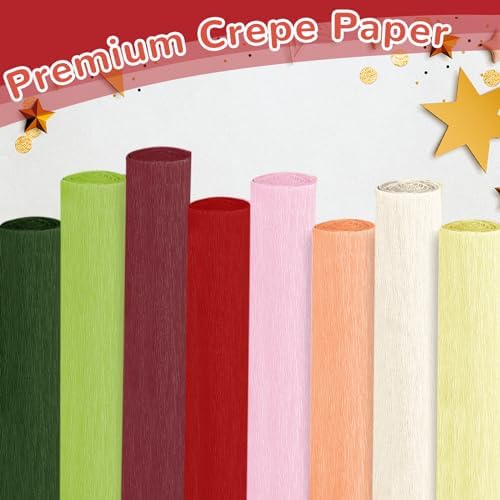 Nitelemn Crepe Paper Streamers 8 Rolls 8 Colors
