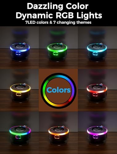 Bluetooth Shower Speaker Waterproof with RGB Lights and FM Radio