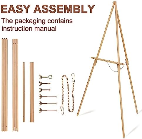 Wooden Easel Stand for Wedding Signs and Art Displays