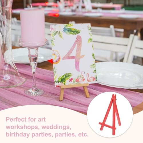 MECCANIXITY Mini Plastic Display Easels Red Pack of 12