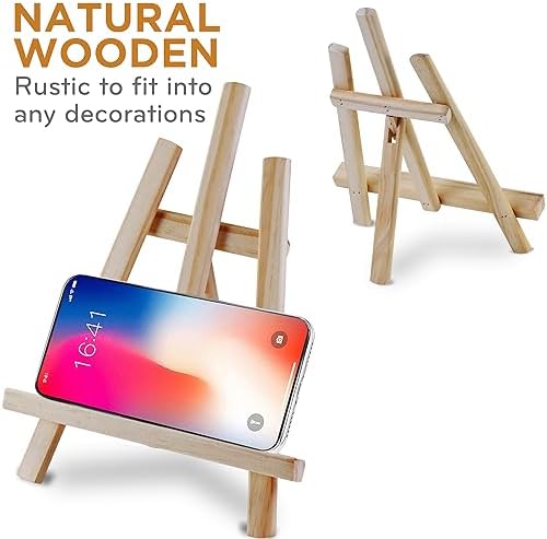 DUGATO 11 Inch Wood Tabletop Easel Set 4 Pack