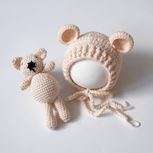 Zeroest Newborn Baby Boy Girl Photo Props Bear Hat Outfit Set