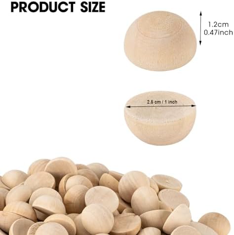 PONGJA 1 Inch Half Wooden Balls 250PCS