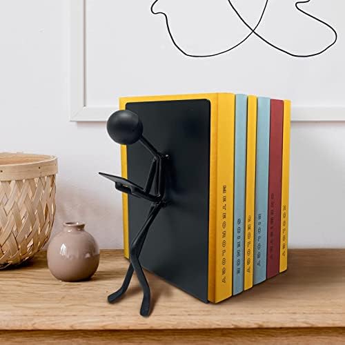 Ottimo Heavy Duty Metal Bookends Black