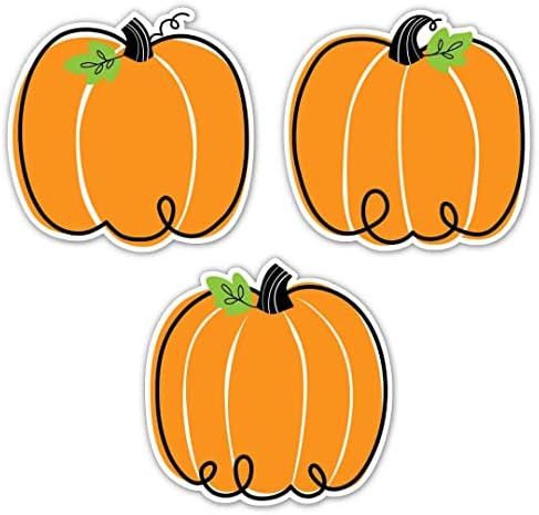 Doodle Pumpkin Cut-Outs for Halloween Classroom Dcor