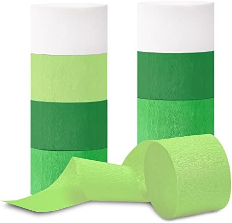 Green Streamers 8 Rolls 656ft Crepe Paper Decorations