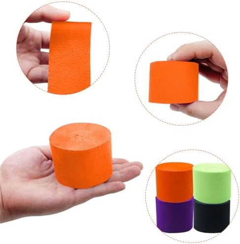 PheiLa Halloween Crepe Paper Streamers 4 Rolls