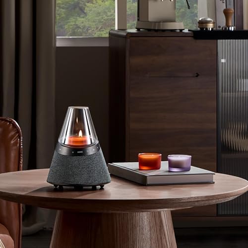 BLUEMAN Portable Bluetooth Speaker with Candle Holders and White Noise