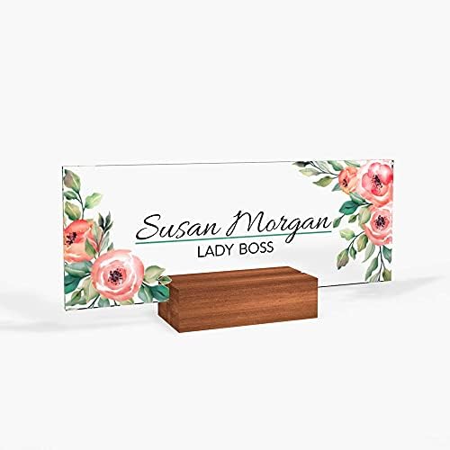 Personalized Name Plate for Desk Modern Office Decor