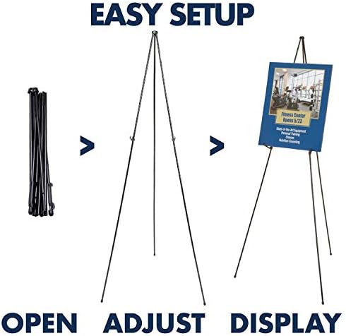 Quartet Easel Instant Stand 63 Adjustable 6-Pack