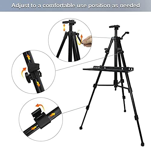 Adjustable Artist Easel Stand with Tray and Carry Bag