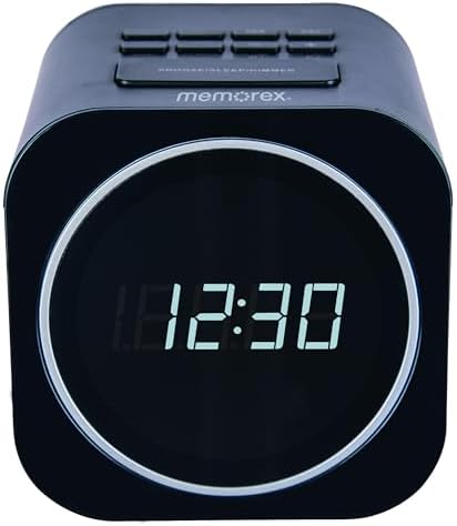Memorex MX-CR140 Dual Alarm Clock Radio with USB Charging