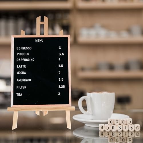 DUGATO 16 Inch Wood Tabletop Easel Set 2 Pack A-Frame Stand