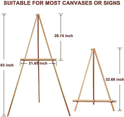 Wooden Easel Stand for Wedding Signs and Art Displays
