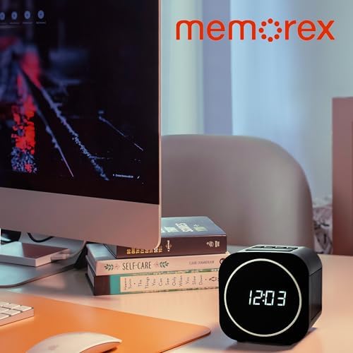 Memorex MX-CR140 Dual Alarm Clock Radio with USB Charging