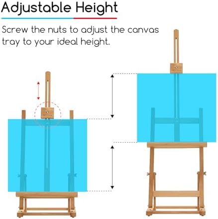MEEDEN Large Wooden H-Frame Easel for Painting