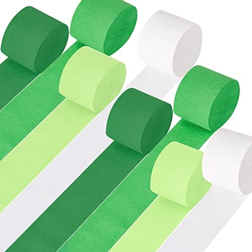 Green Streamers 8 Rolls 656ft Crepe Paper Decorations