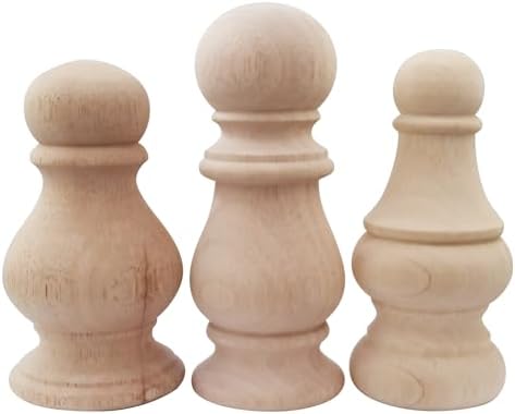 Unfinished Wood Finial for Bedpost and Newel Post