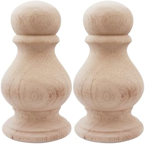 Unfinished Wood Finial for Bedpost and Newel Post