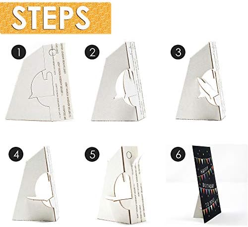 Lineco Adhesive Easel Back Stand Double Wing 5 Inch Pack of 25 White