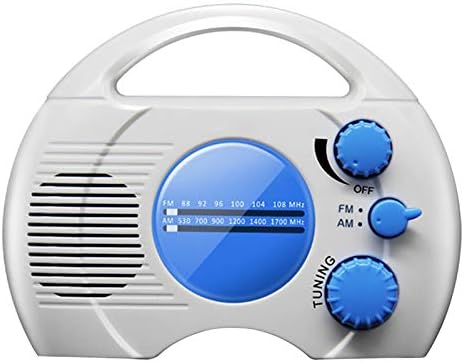 Melostu Waterproof Shower Radio AM FM with Built In Speaker