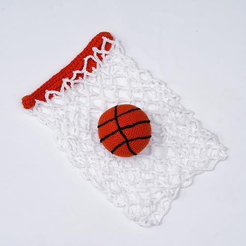 Zeroest Newborn Photography Crochet Basketball Hat Net Set
