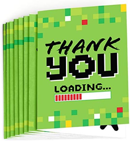 Big Dot of Happiness Game Zone Thank You Cards 8 Count