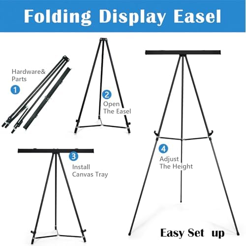 Falling in Art Extra Large 70 High Flip Chart Tripod Display Easel Black