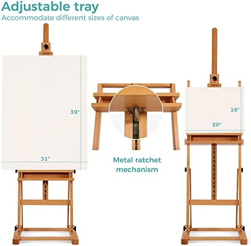 VISWIN Medium H-Frame Easel 67-95 Inch Adjustable with Storage Tray