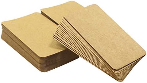 Tupalizy 100PCS Blank Brown Kraft Paper Cards for Writing and Crafting