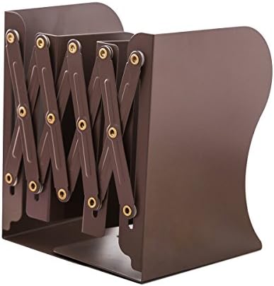 JIARI Adjustable Metal Bookends Brown