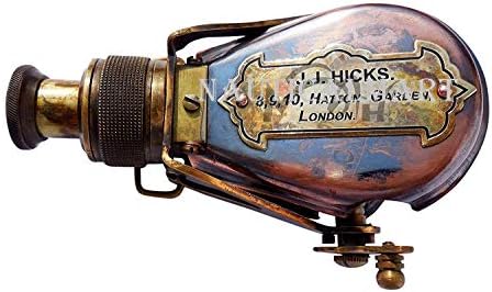 Antique Style Brass Pocket Monocular with Box
