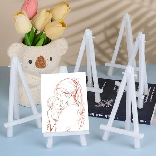 Mini Plastic Display Easel 20 Pcs for Art and Photo Display