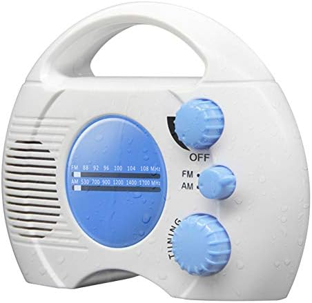 Melostu Waterproof Shower Radio AM FM with Built In Speaker