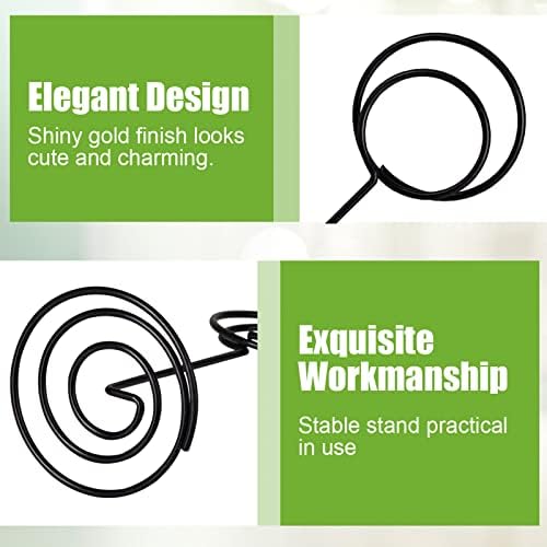 NERIUS Table Number Holders 6pcs Black Stand