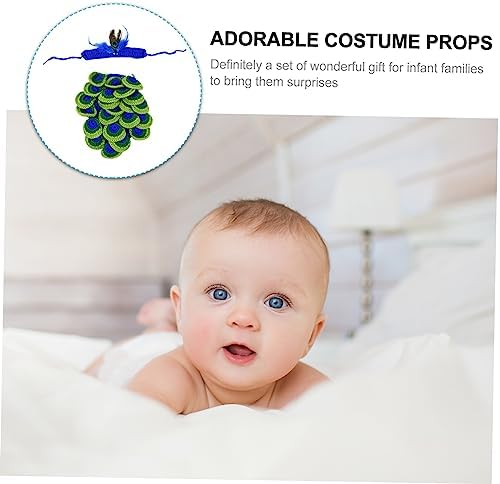 Beavorty Peacock Baby Photo Costume Set